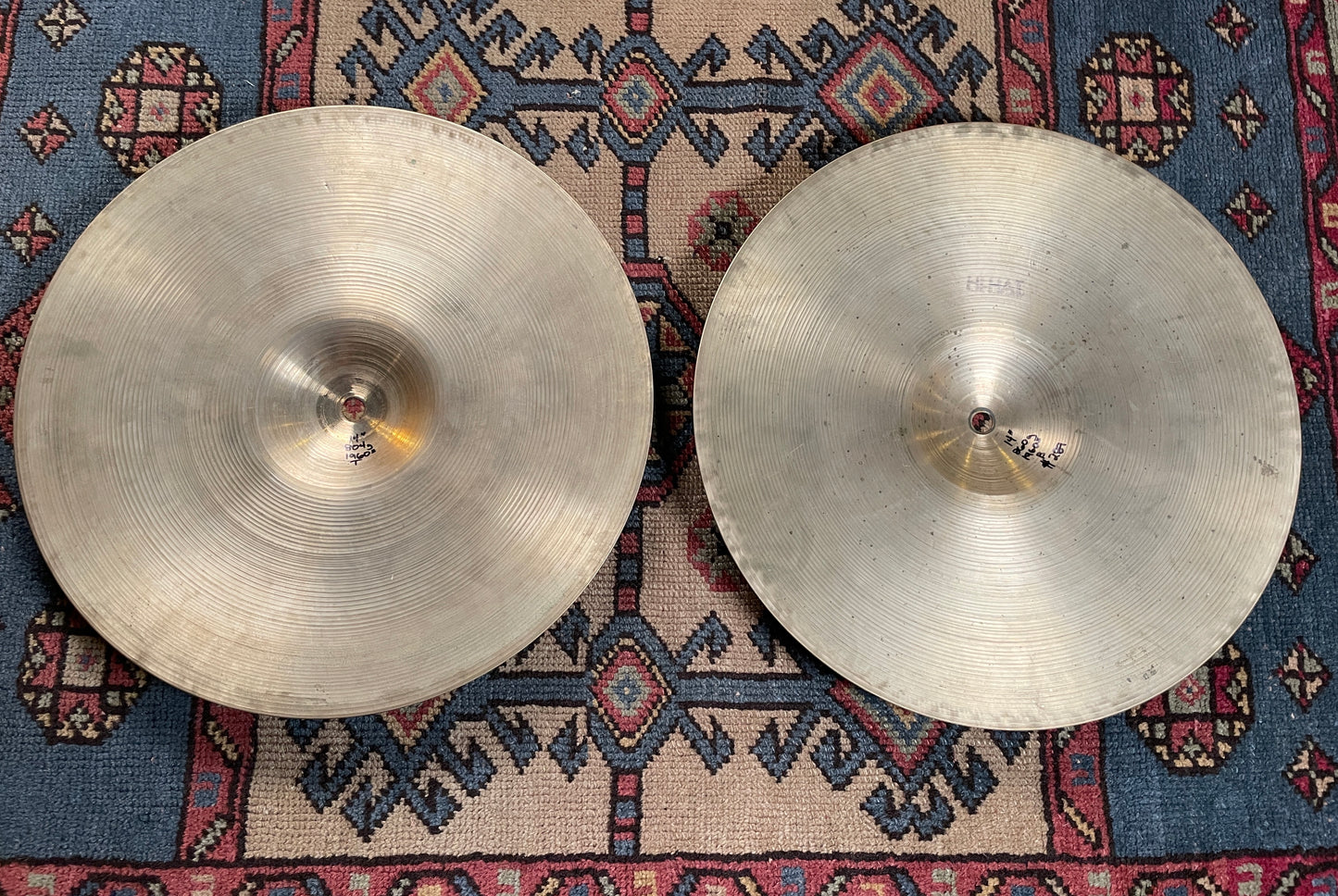 14" Zildjian A 1960s Hi-Hat Cymbal Pair 804g/860g