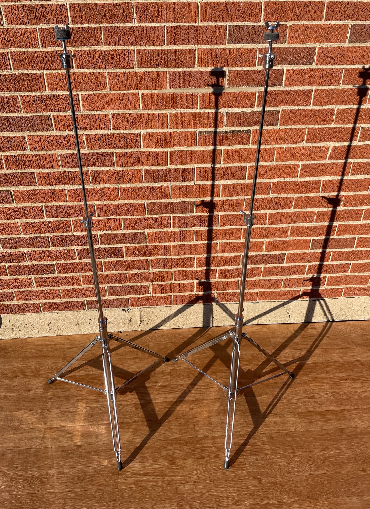 1970s Rogers Samson II 48-0512 Floor Cymbal Stand Pair Swiv-O-Matic