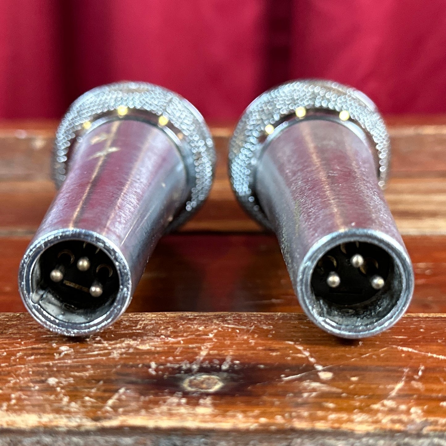 Vintage Pair of Shure PE588 Unisphere B Cardioid Dynamic Instrument Microphones