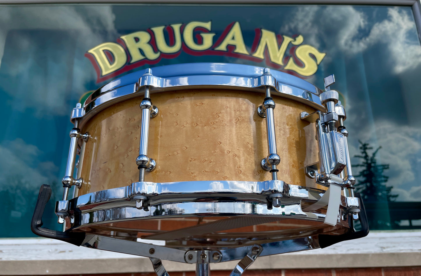 Ludwig Classic Maple 5x14 Exotic Birdseye Maple Snare Drum Die Cast Hoops Tube Lugs *Video Demo*