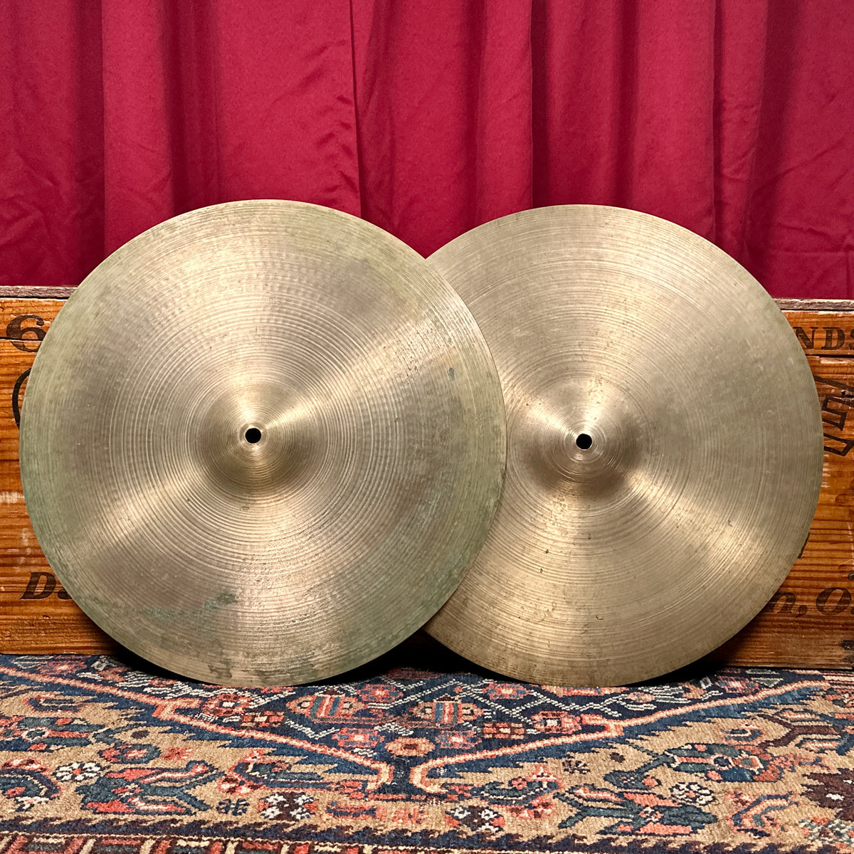 16" Vintage Zildjian A 1960s Hi-Hat Cymbal Pair 986g/1106g *Video*