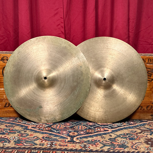 16" Vintage Zildjian A 1960s Hi-Hat Cymbal Pair 986g/1106g *Video*