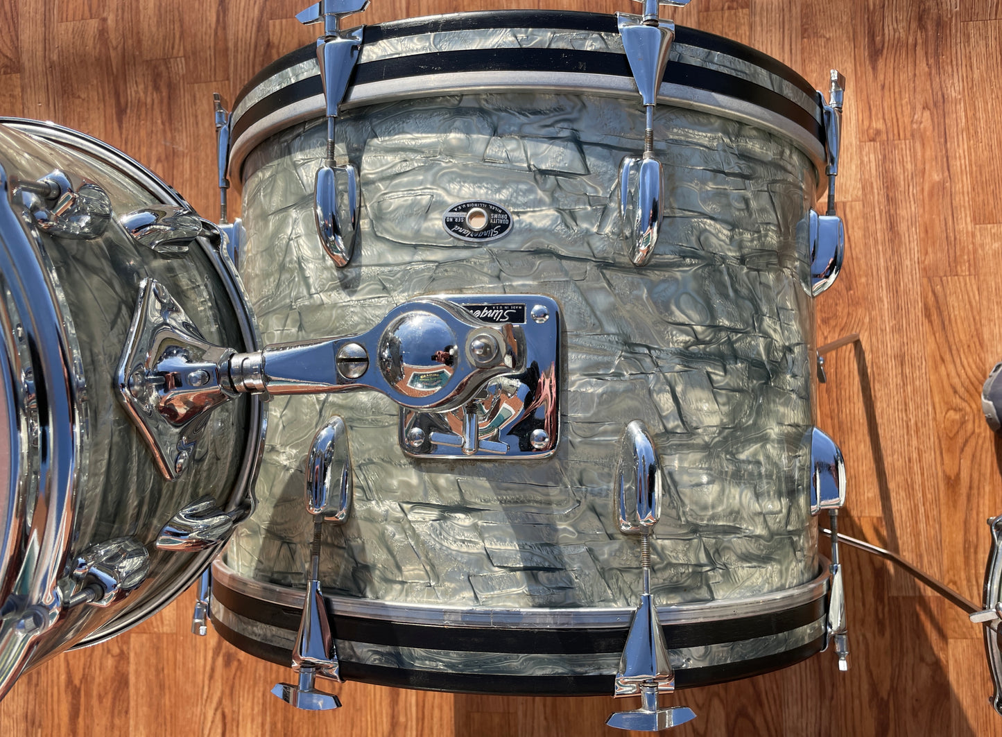 1970s Slingerland No. 9N Modern Jazz Outfit Sky Blue Pearl Drum Set 20/12/14