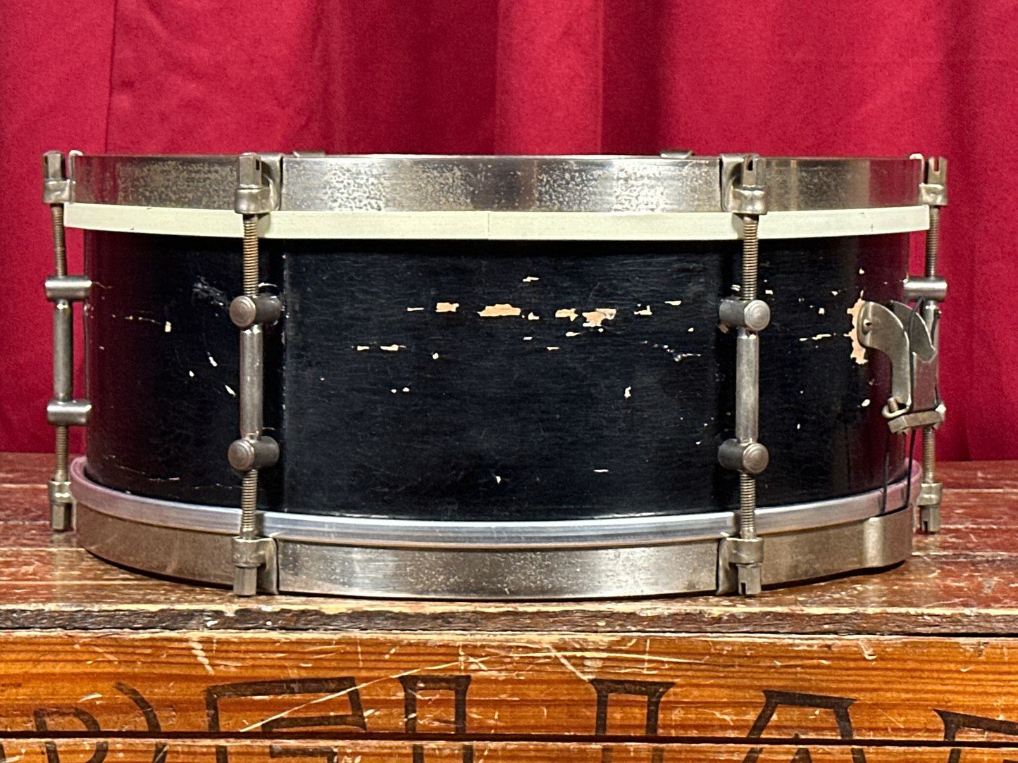 1940s Drum Master 5.5x13 Vintage Sears Roebuck Snare Drum Black