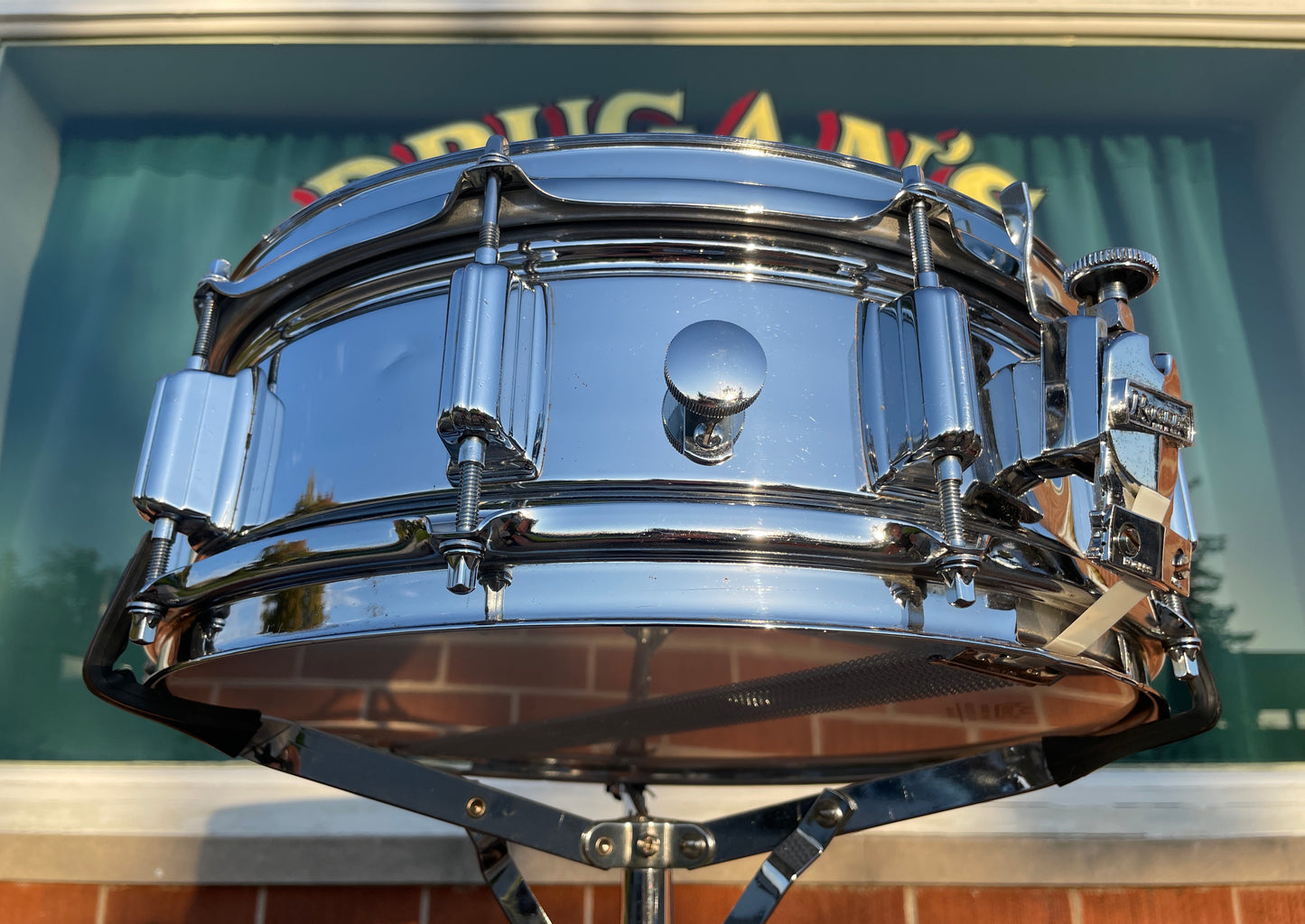 1970s Rogers SuperTen Script Logo 5x14 Snare Drum Steel No. 53-2514 Super Ten 10