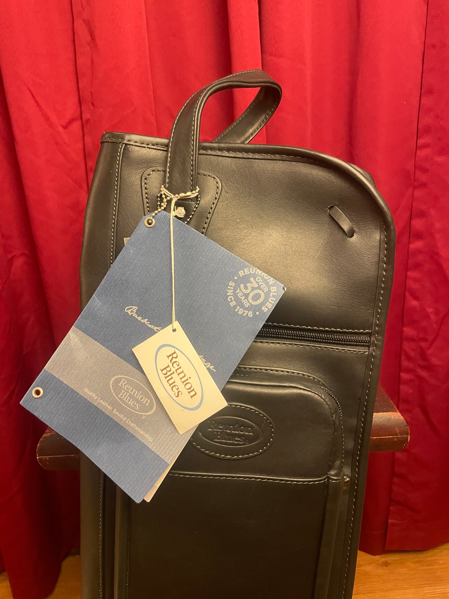 Reunion Blues Extra Large Black Leather Stick & Mallet Bag