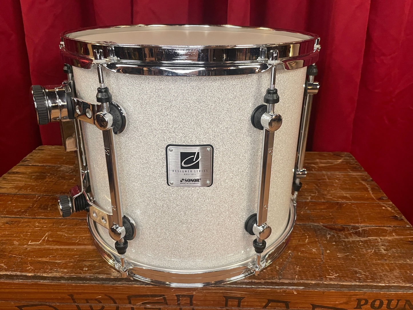 Sonor Designer Series 13" Maple Light Tom Single White Sparkle 11x13 13x11