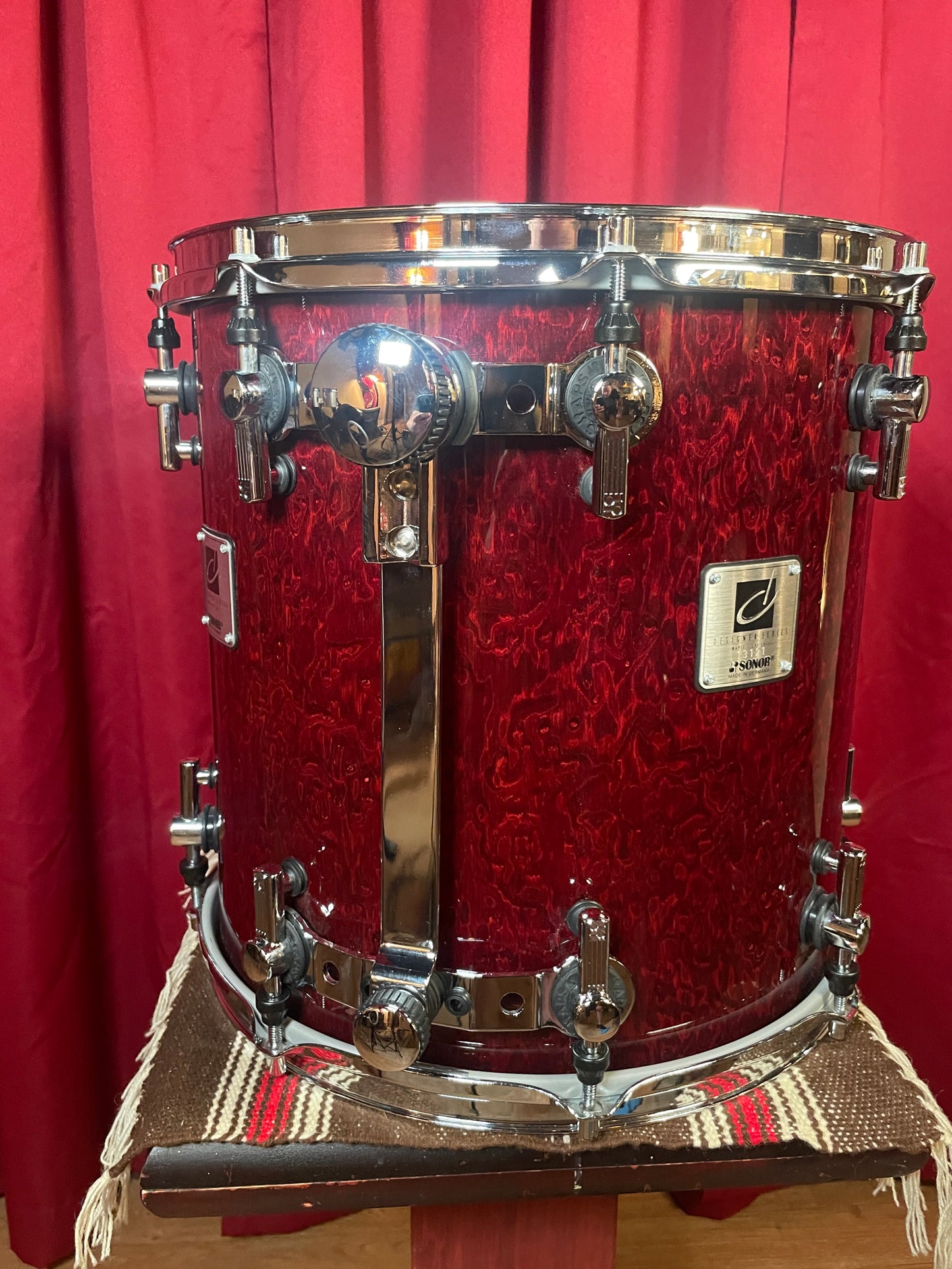 Sonor Designer Series 14" Maple Light Floor Tom Single Stain Red 14x14