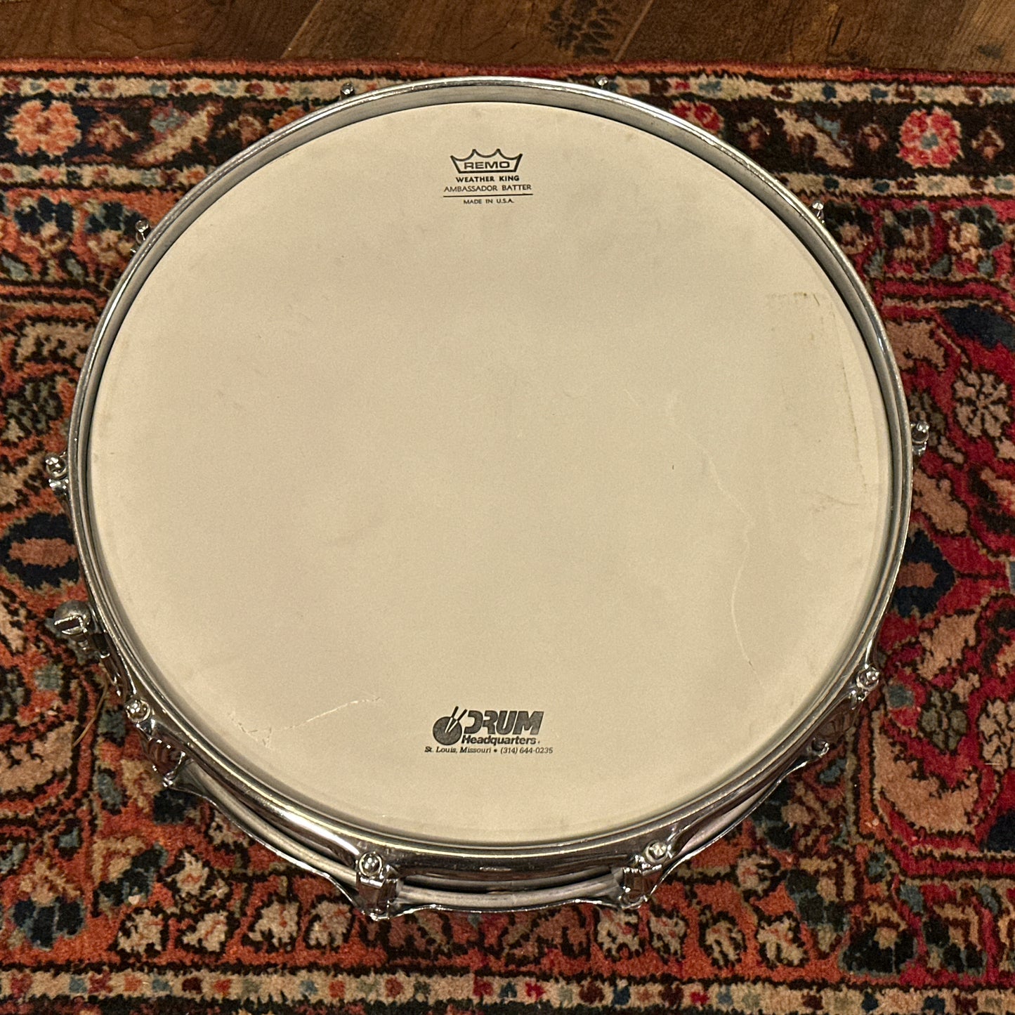 1960s Ludwig 5x14 Pre-Serial Super 400 Supraphonic Chrome Over Brass Snare Drum COB