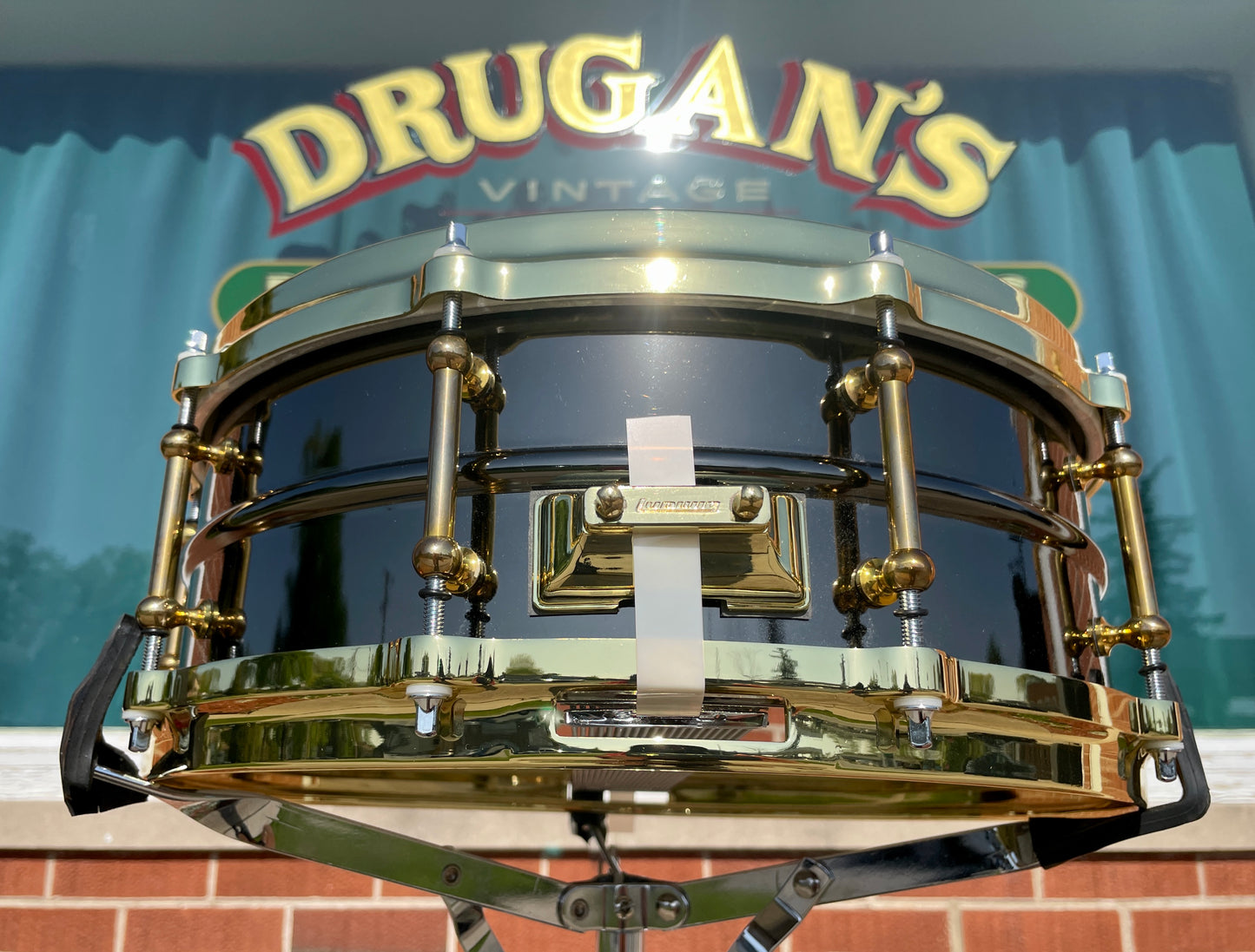Ludwig 5x14 Tube Lug Black Beauty Snare Drum w/ Brass Hardware LB416BT