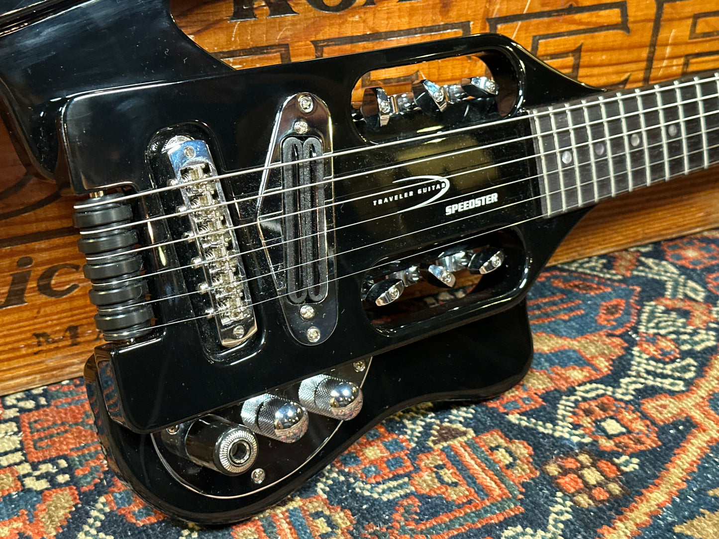 Traveler Speedster Electric Guitar Black w/ Original Gig Bag