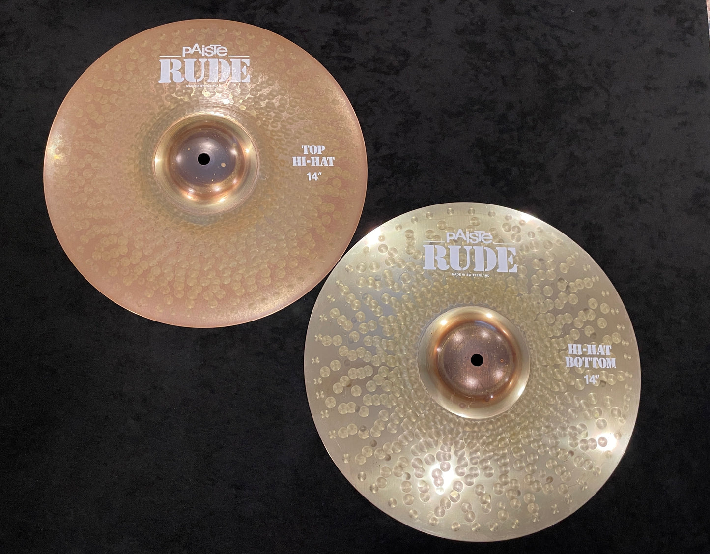 14" Paiste Rude Hi-Hat Cymbal Pair 914g/1196g