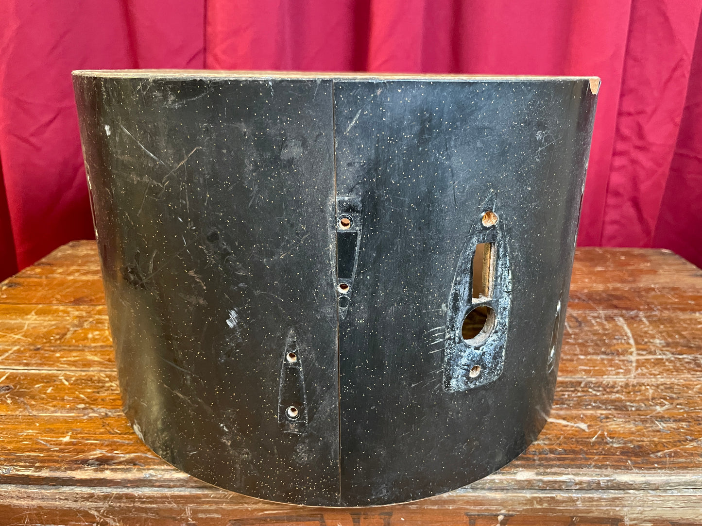 1971 Sonor Teardrop 8x12 Tom Shell Black Silver Speckle 30cm