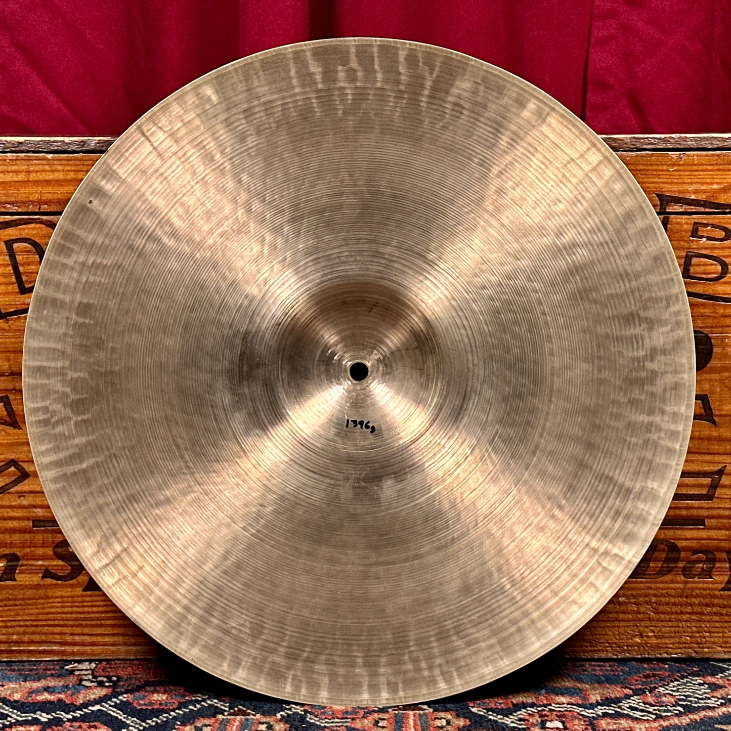 15" Zildjian A 1940s-1950s Trans Stamp Hi-Hat Single / Small Ride Cymbal 1396g