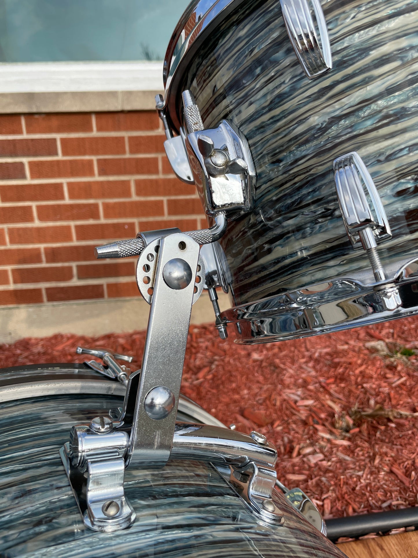 1965 Ludwig Downbeat Drum Set Oyster Blue Pearl 20/12/14 COB