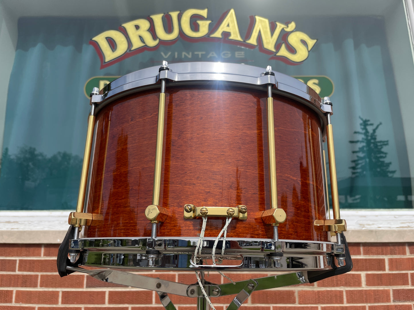 Noble & Cooley 8x14 Solid Maple Shell Snare Drum Amber Honey