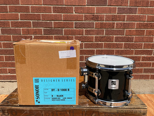 Sonor Designer Series 10" Birch Tom Drum Black 10x8 8x10