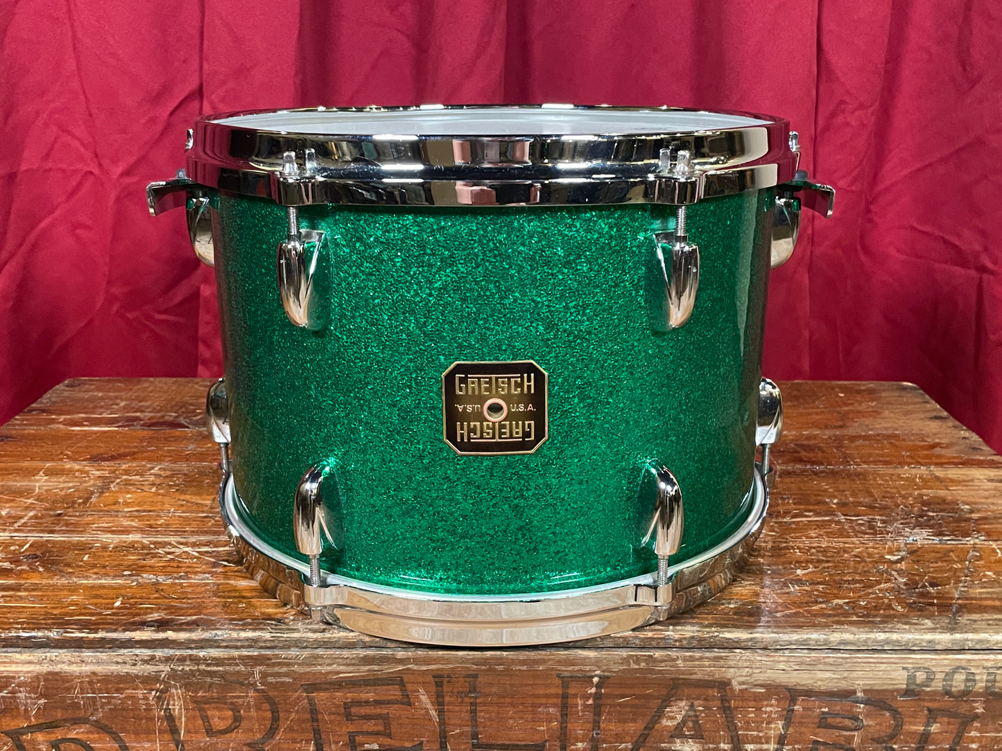 Gretsch USA Custom 9x13 Tom Drum Single Green Sparkle