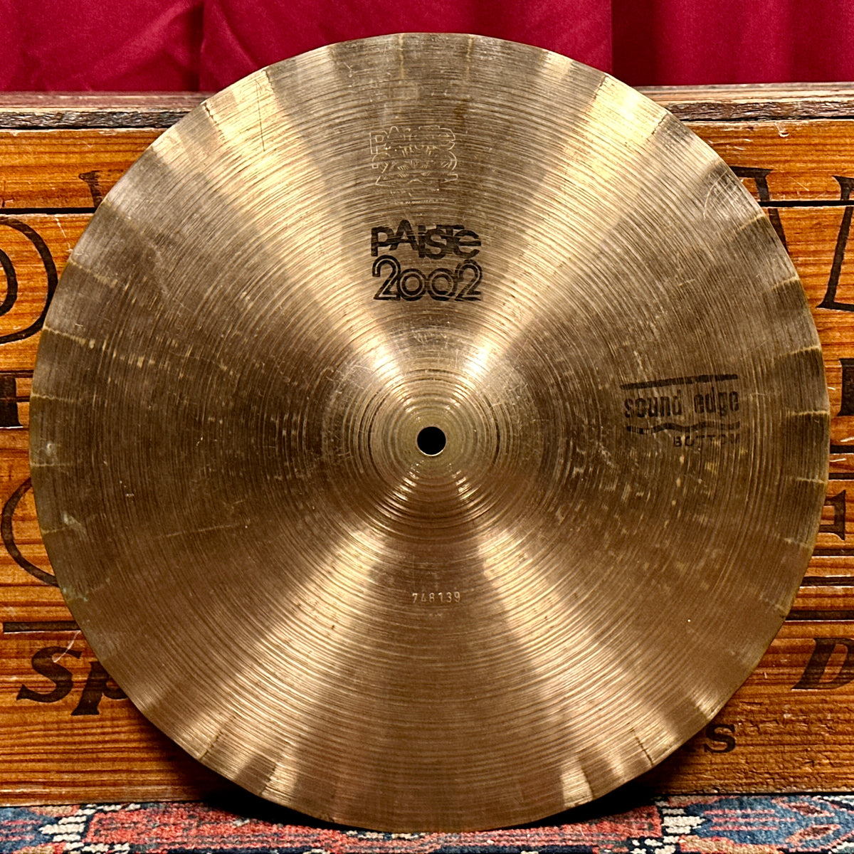 14" Paiste 1977 2002 Sound Edge Bottom Single Hi-Hat Cymbal 1046g