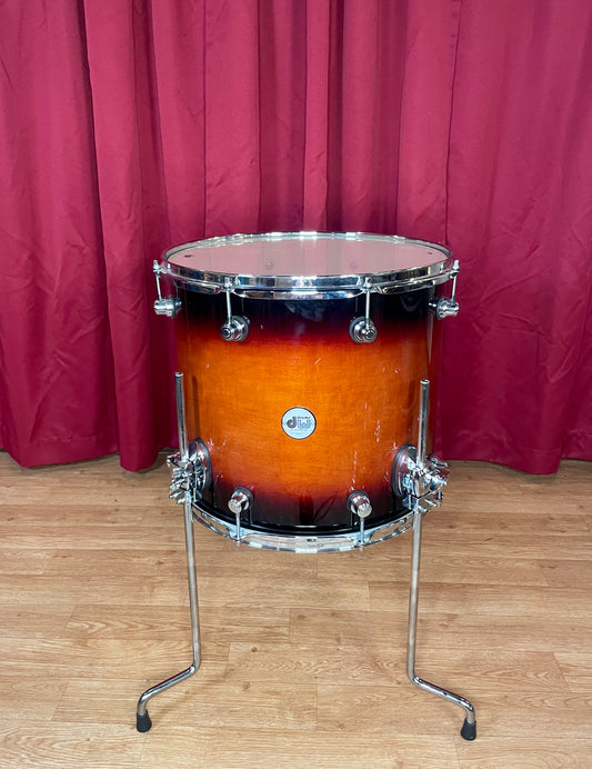 DW Design Series 14x16 Floor Tom Single Drum Tobacco Burst Drum Workshop