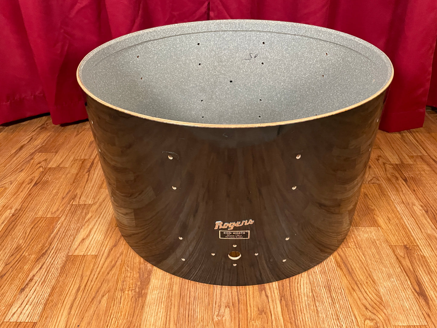 Early 1970s Rogers 14x24 Bass Drum Shell Black