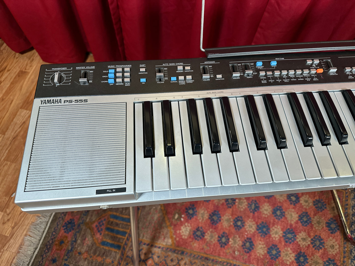 1980s Yamaha Portatone PS-55S Portable 49 Key Keyboard w/ Original Case
