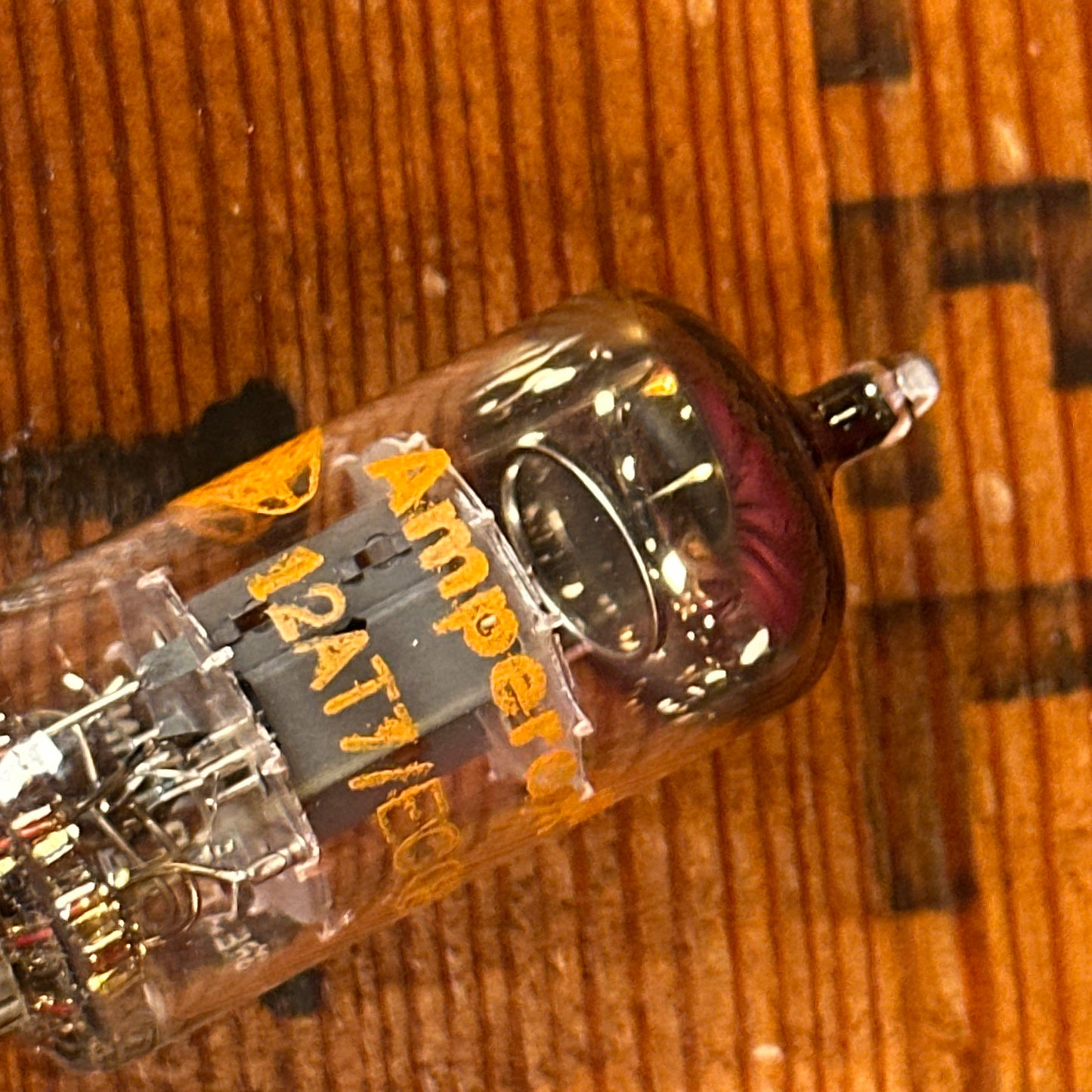 Vintage Amperex 12AT7 Preamp Tube ECC81 Valve Mullard Blackburn Factory #248