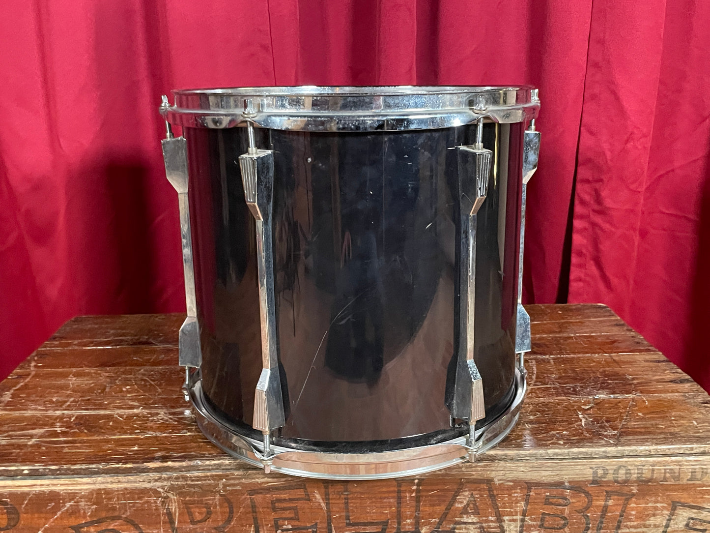 1990s Tama Rockstar DX 12x13 Power Tom Drum Jet Black Made In Japan 13x12