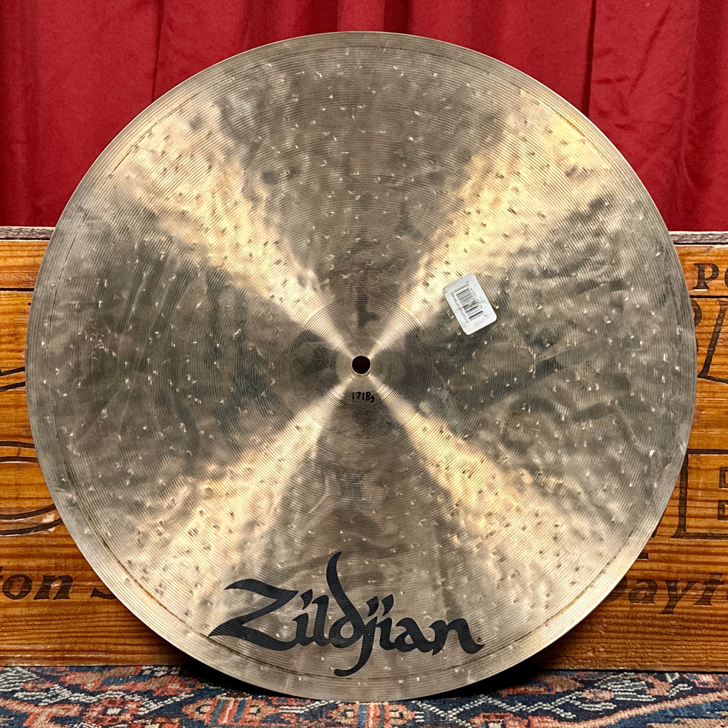 18" Zildjian K Custom Flat Top Ride Cymbal 1718g