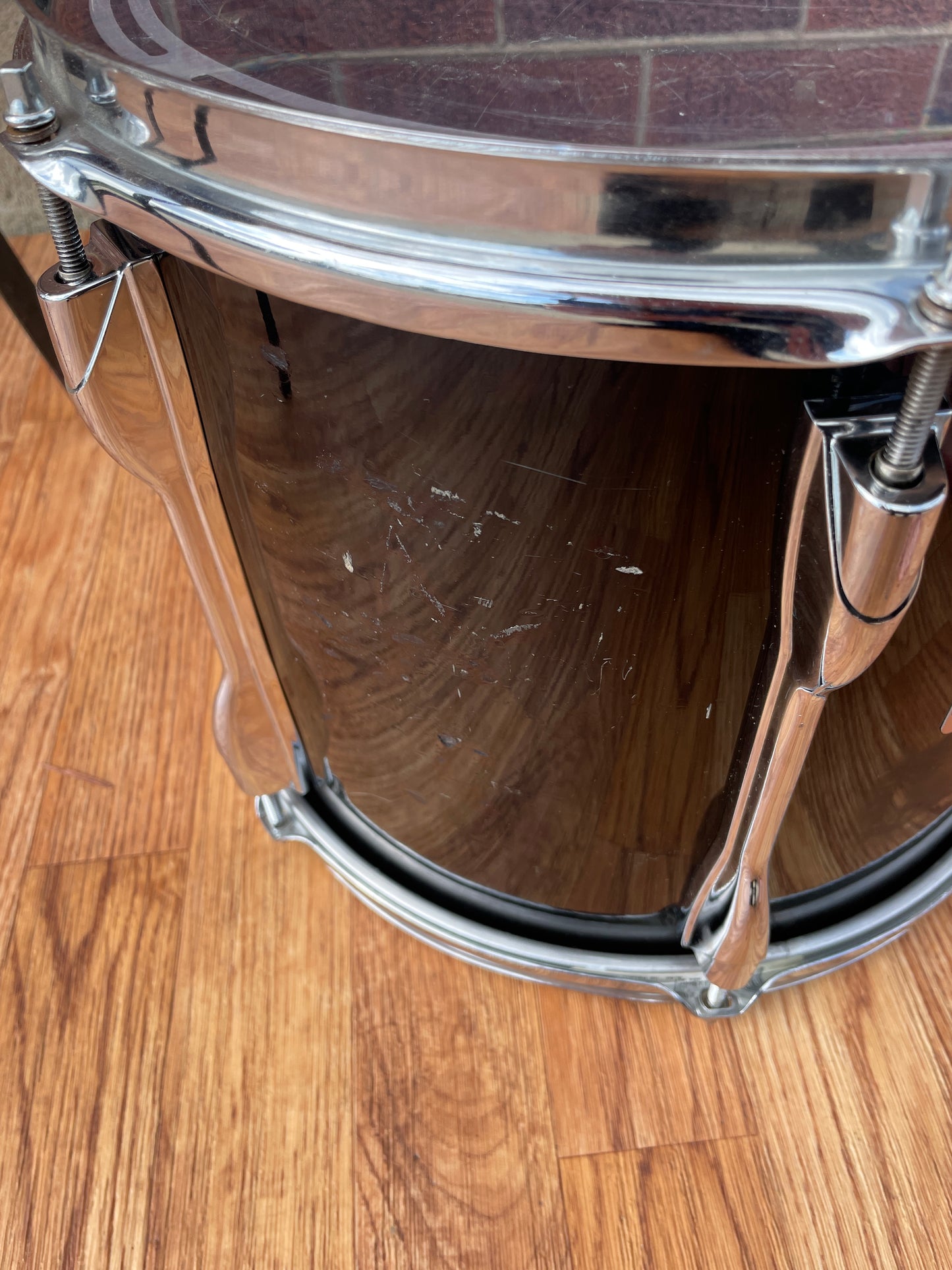 1980s Yamaha Recording Custom 10x12 Tom Drum Piano Black 12x10