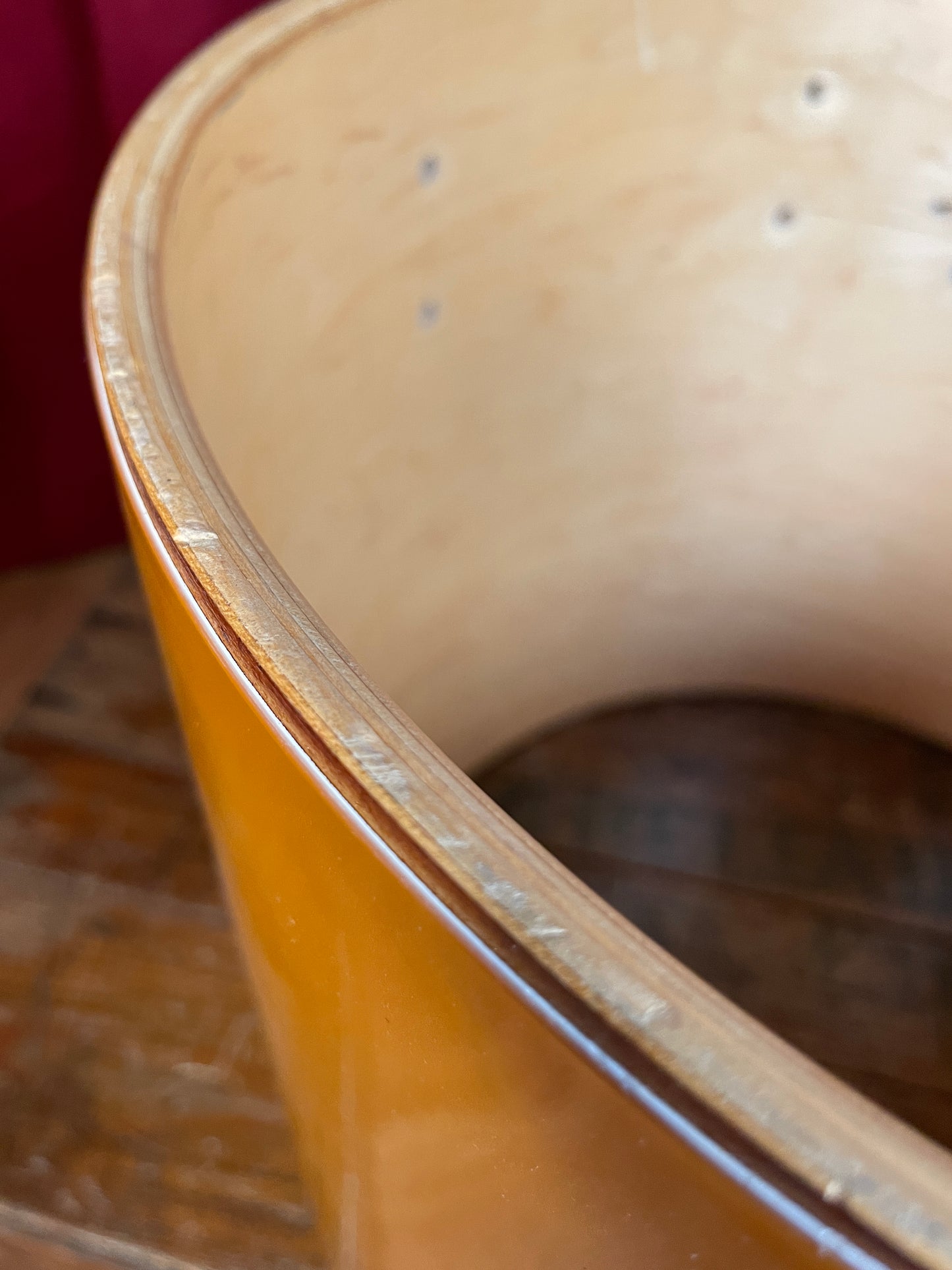 1980s Ludwig 14x16 Concert Tom Drum Shell Gold Silk 6-Ply #1