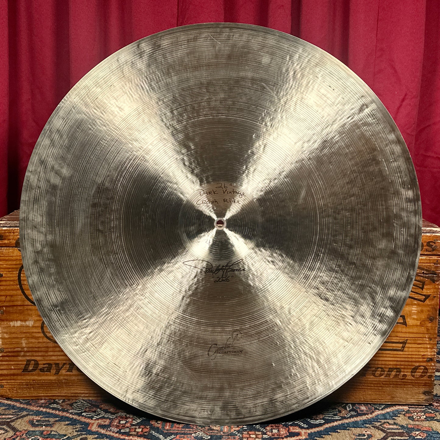 26" Cymbal Craftsman Dark Vintage Crash Ride Cymbal 4286g *Video Demo*