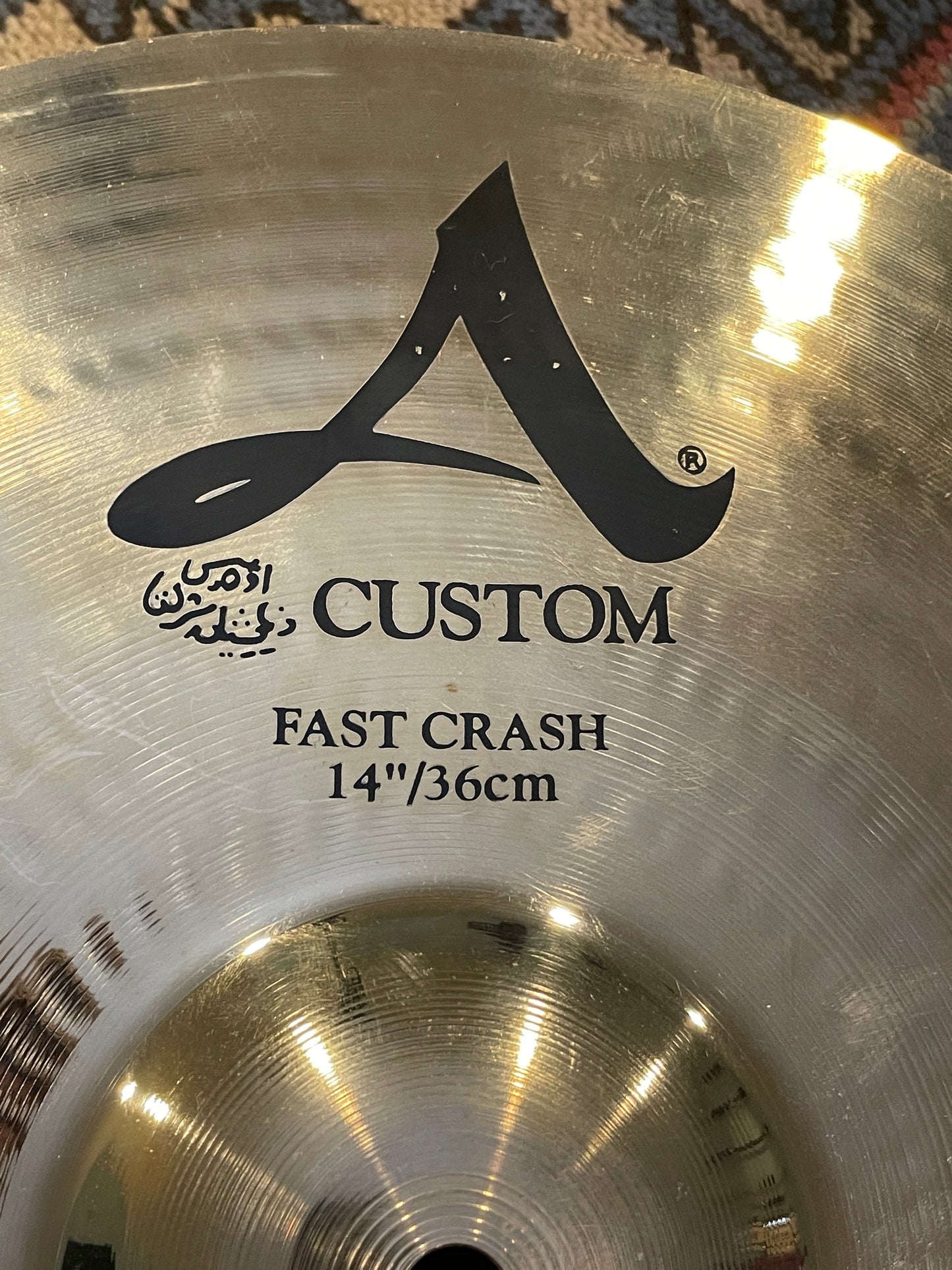14" Zildjian A Custom Fast Crash Cymbal 732g