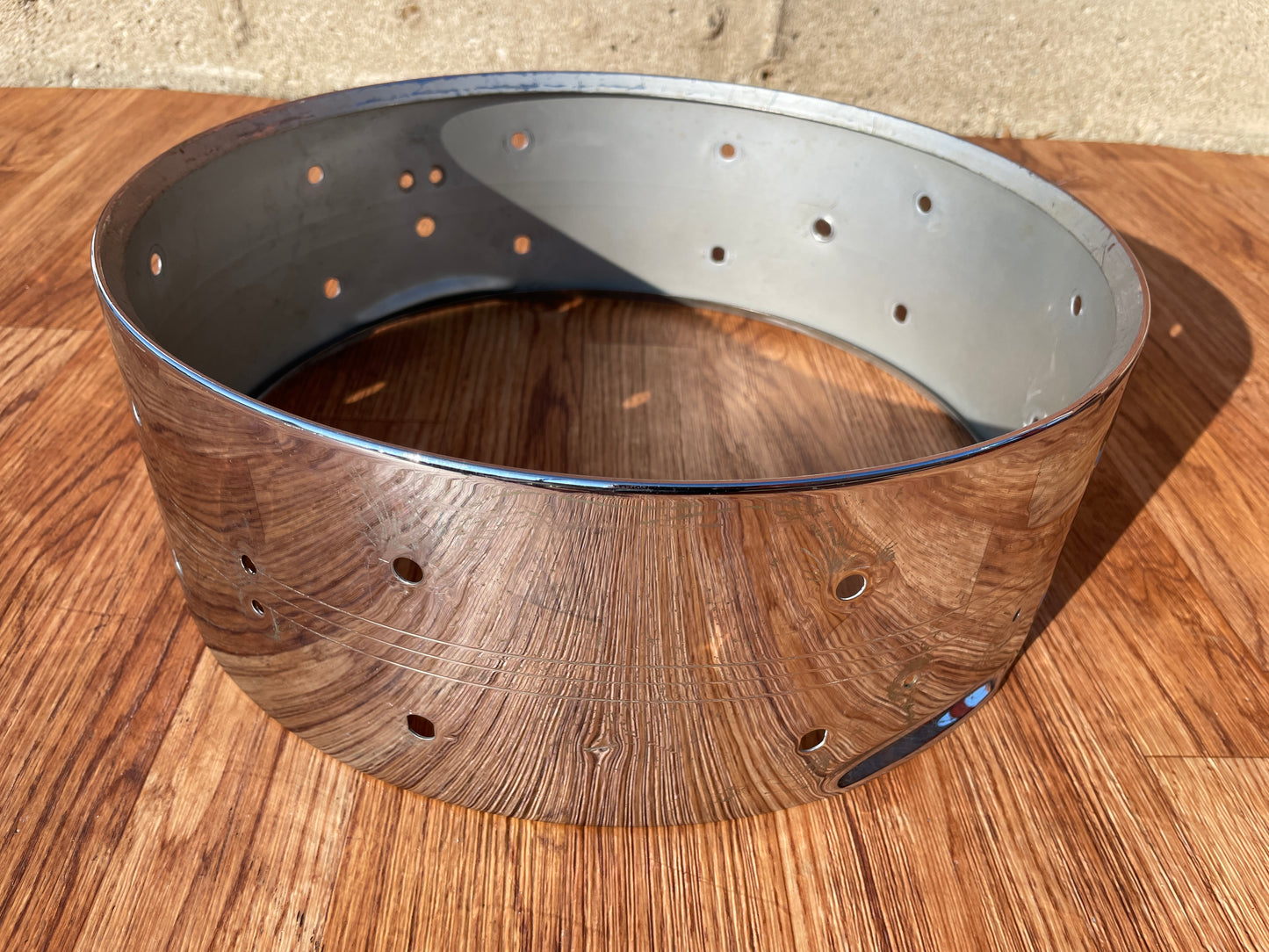 1970s Slingerland 5x14 No. 132 Gene Krupa Sound King Snare Drum Shell COB