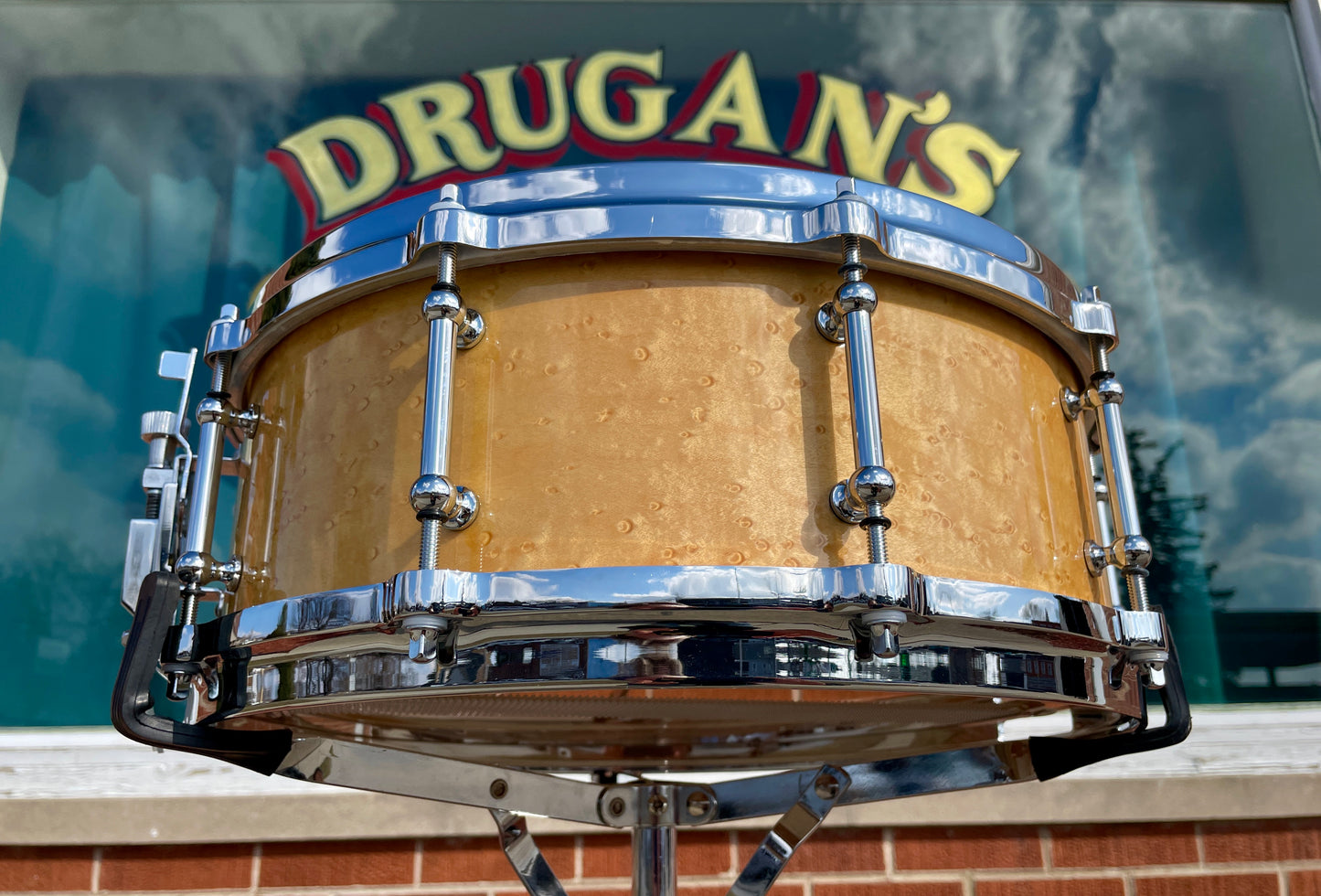 Ludwig Classic Maple 5x14 Exotic Birdseye Maple Snare Drum Die Cast Hoops Tube Lugs *Video Demo*