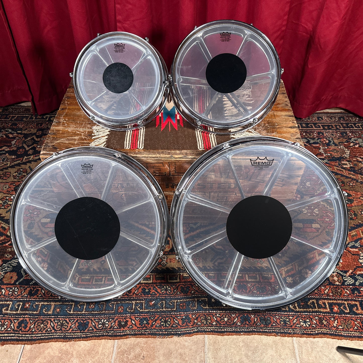 1970s Remo 10" Roto Tom Chrome Rototom Drum