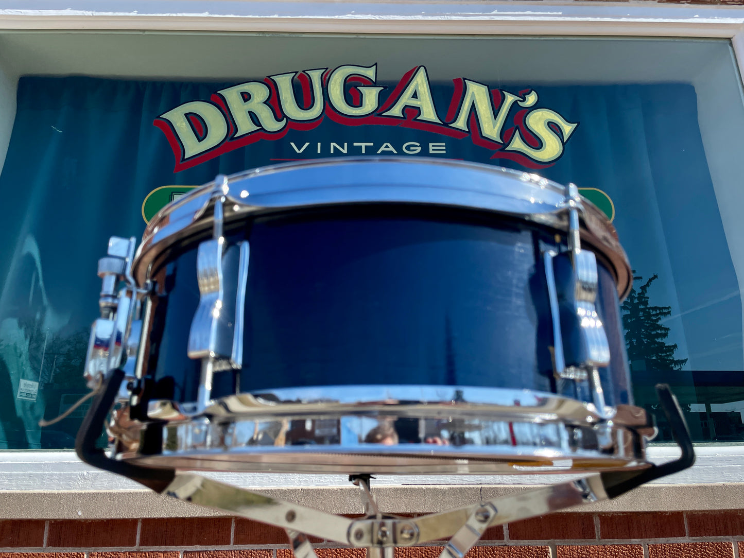 1971 Ludwig 5x14 No. 491L Pioneer Snare Drum Blue Lacquer