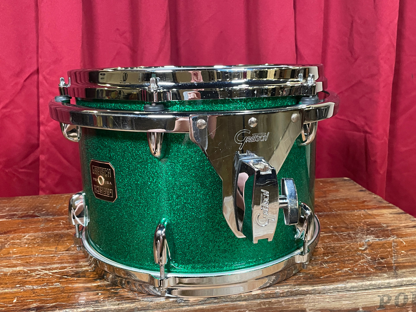 Gretsch USA Custom 9x13 Tom Drum Single Green Sparkle