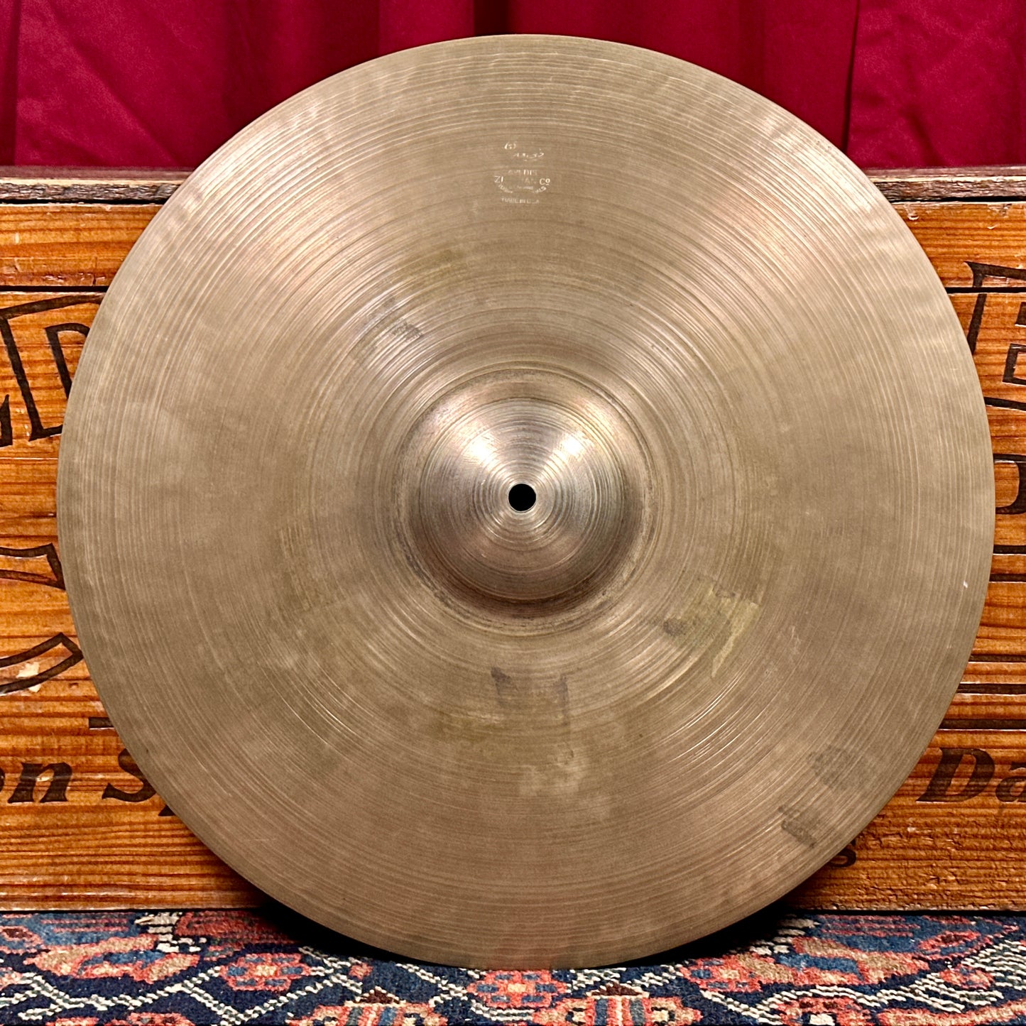 15" Zildjian A 1940s-1950s Trans Stamp Hi-Hat Single / Small Ride Cymbal 1396g