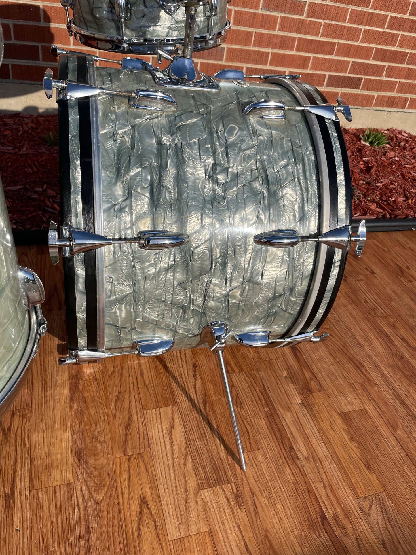 1970s Slingerland No. 9N Modern Jazz Outfit Sky Blue Pearl Drum Set 20/12/14