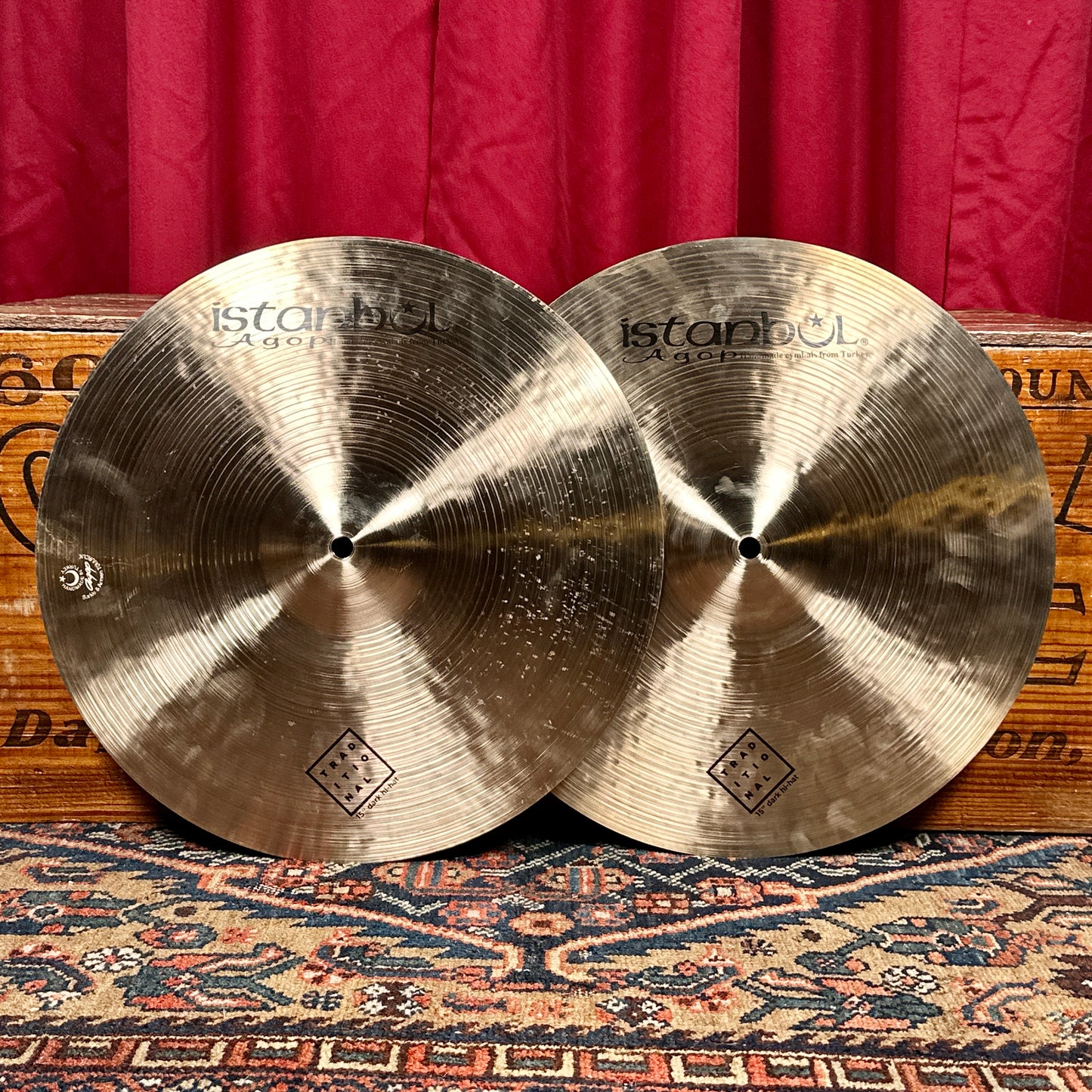 15" Istanbul Agop Traditional Dark Hi-Hat Cymbal Pair 1022g/1230g *Video Demo*