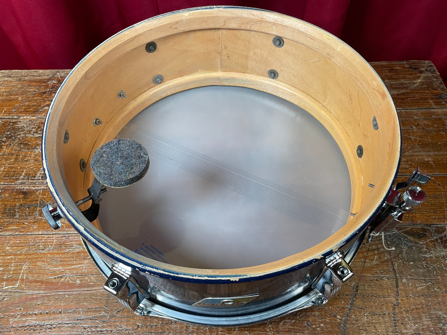 1971 Ludwig 5x14 No. 491L Pioneer Snare Drum Blue Lacquer