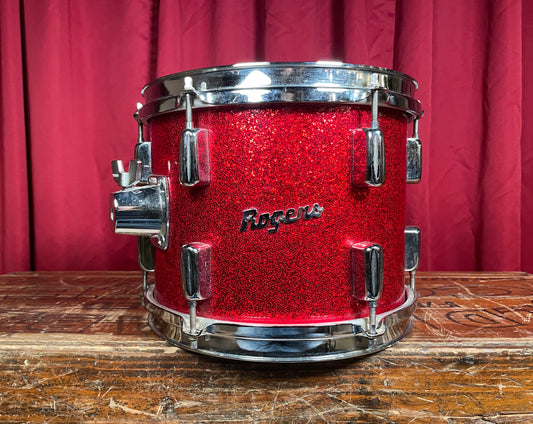 Rogers Clone 8x10 Tom Drum Red Sparkle Bread And Butter Lug Keller Shell