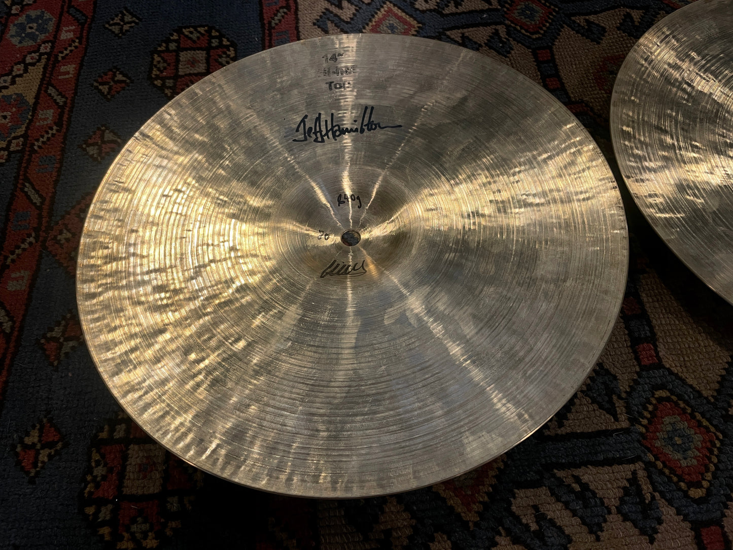 14" Bosphorus "The Hammer" Jeff Hamilton Signature Hi-Hat Cymbal Pair 840g/1254g *Video Demo*