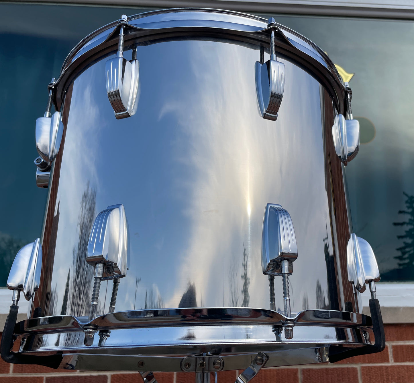 1970s Ludwig 12x15 Stainless Steel Tom Drum