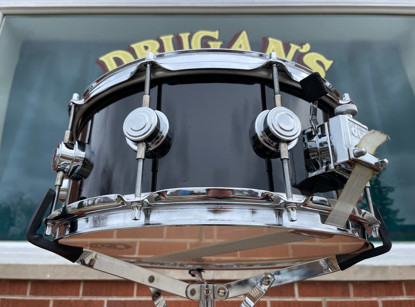 1980s DW Collector's Series 6x14 Snare Drum Black Drum Workshop Keller Shell