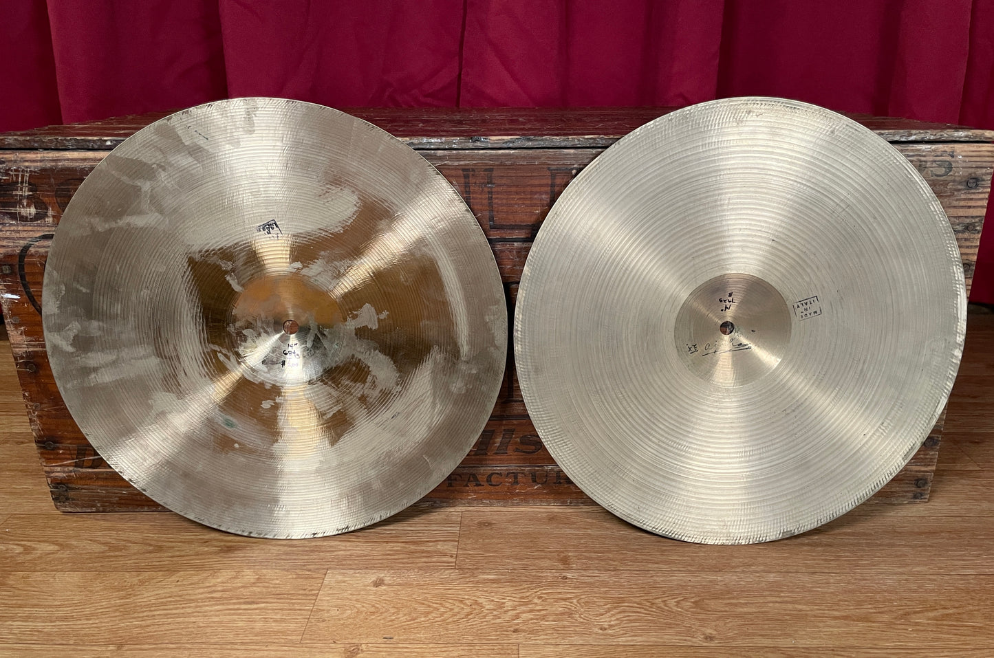 14" UFIP Vintage Hi-Hat Cymbal Pair 684g/792g Ajaha Made In Italy *Video Demo*