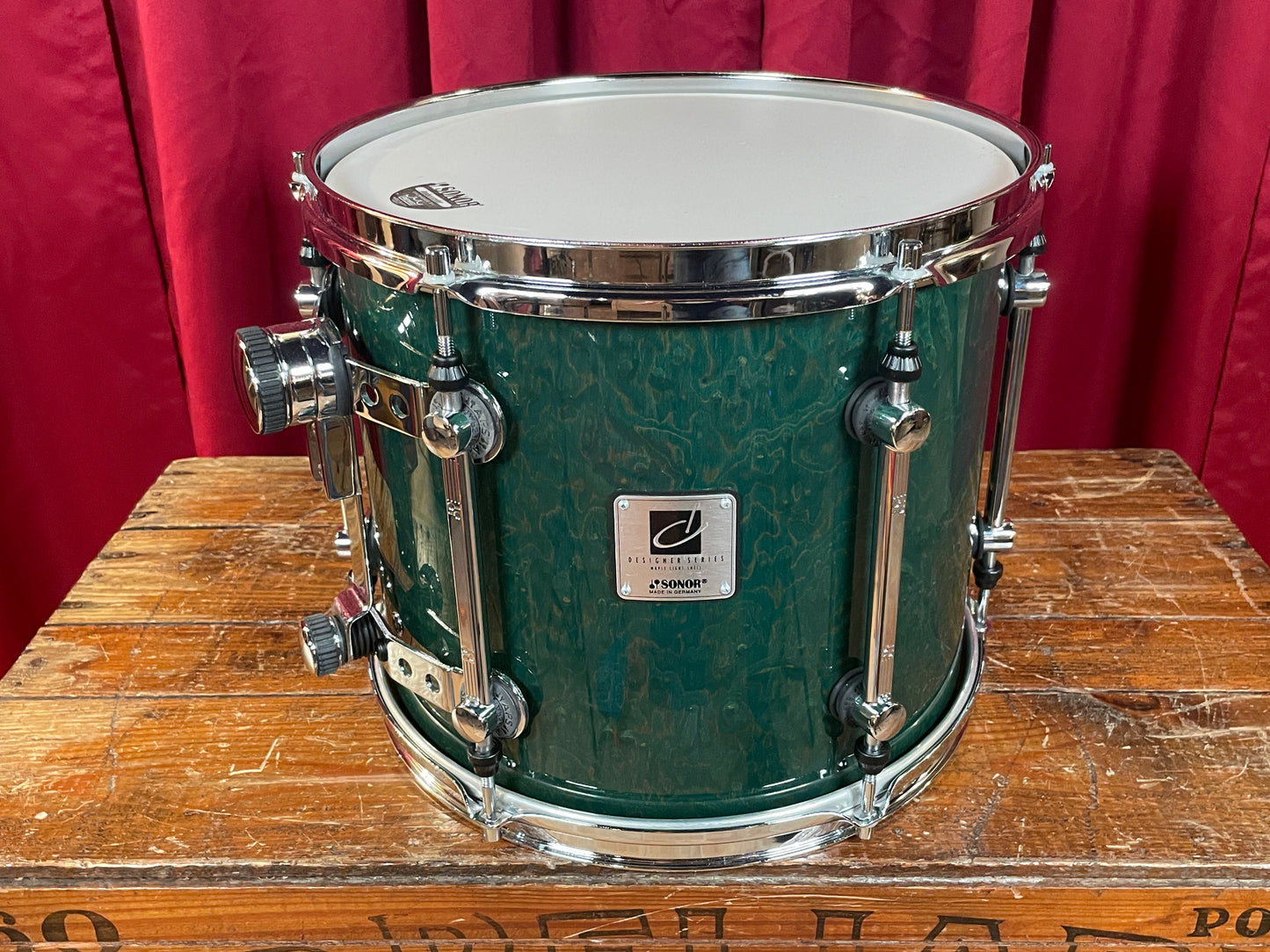 Sonor Designer Series 13" Maple Light Tom Single Stain Green 11x13 13x11