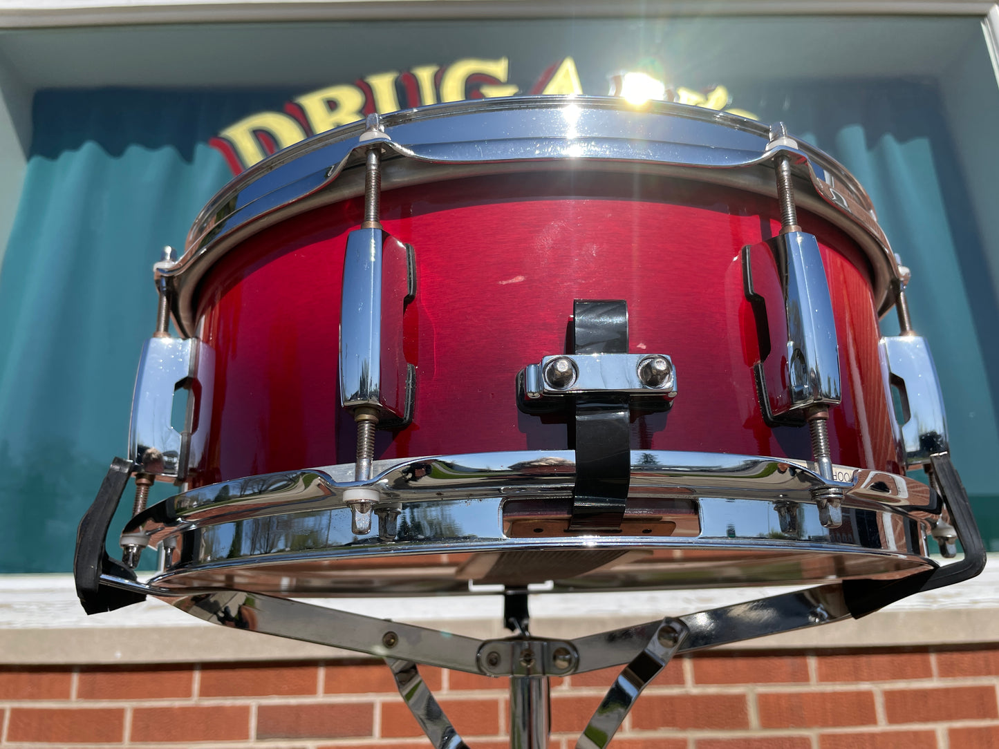 Pearl Session Custom 5x14 Snare Drum Cranberry Fade Red Burst