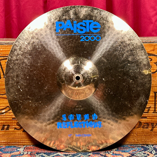 17" Paiste 1980s 2000 Sound Reflections Thin Crash Cymbal 1162g *Video*